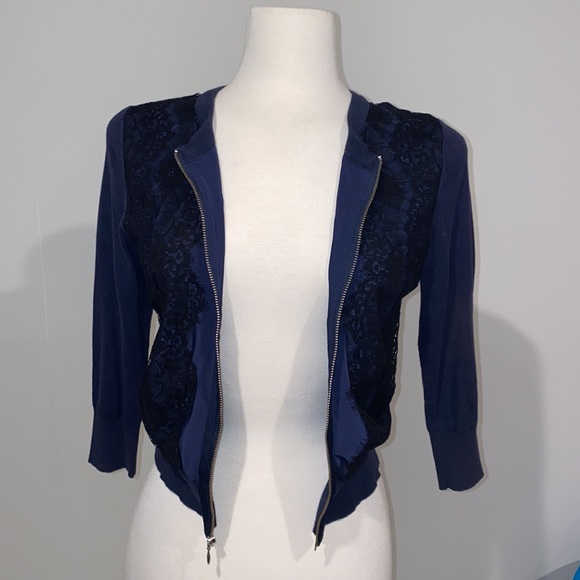 Banana Republic lace front 3/4 sleeve cardigan - Picture 8 of 11